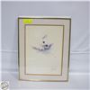 Image 1 : FRAMED ART PRINT "CAT WITH STRING"- 20" X 16"