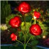 Image 2 : 2 PCS SOLAR FIVE-HEAD RED ROSES OUTDOOR LIGHT