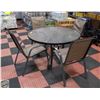 Image 1 : PATIO TABLE & 4 UNUSED CHAIRS