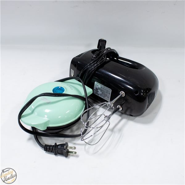 ELECTRIC MIXER & MINI WAFFLE MAKER