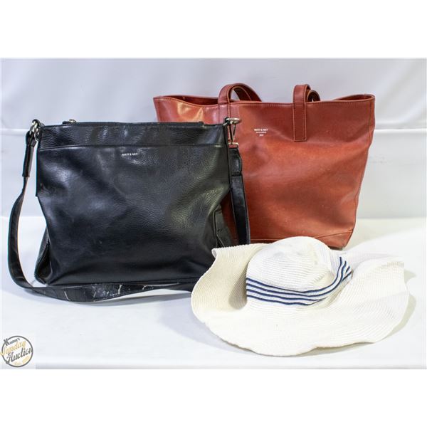 2 GENUINE MATT & NAT HANDBAGS/PURSES +
