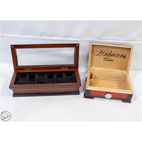 HUMIDOR CIGAR STYLE BOX + 2009 BOMBAY