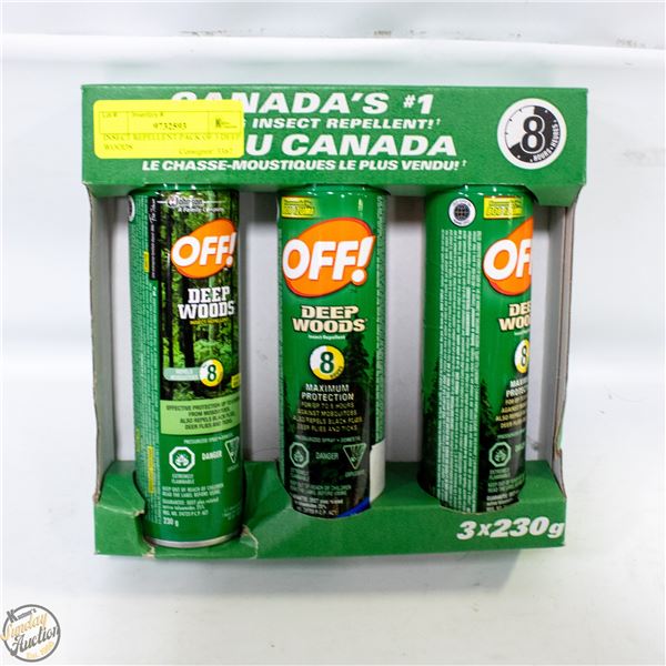 INSECT REPELLENT PACK OF 3 DEEP WOODS