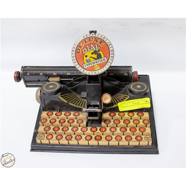 ANTIQUE METAL TOY TYPEWRITER MAR DE-LUXE DIAL
