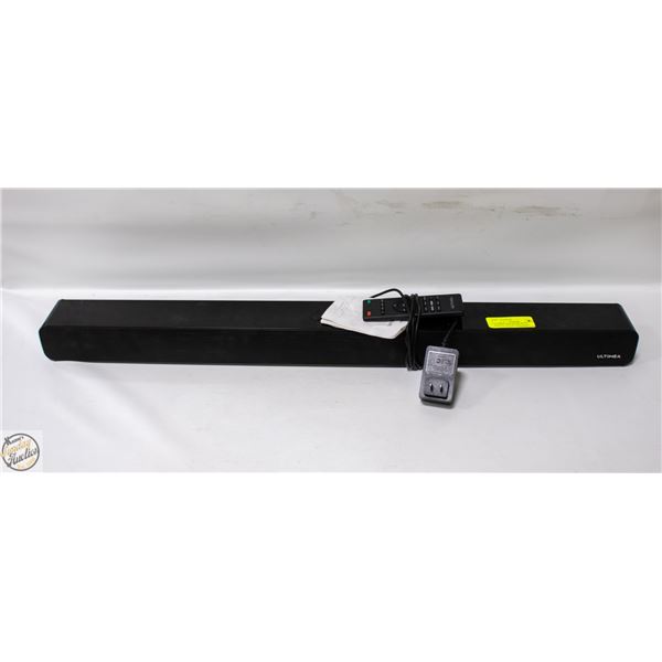 ULTIMEA SOUND BAR WITH REMOTE AND INSTRUCTIONS.