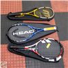 Image 1 : 3 TENNIS RACQUETS