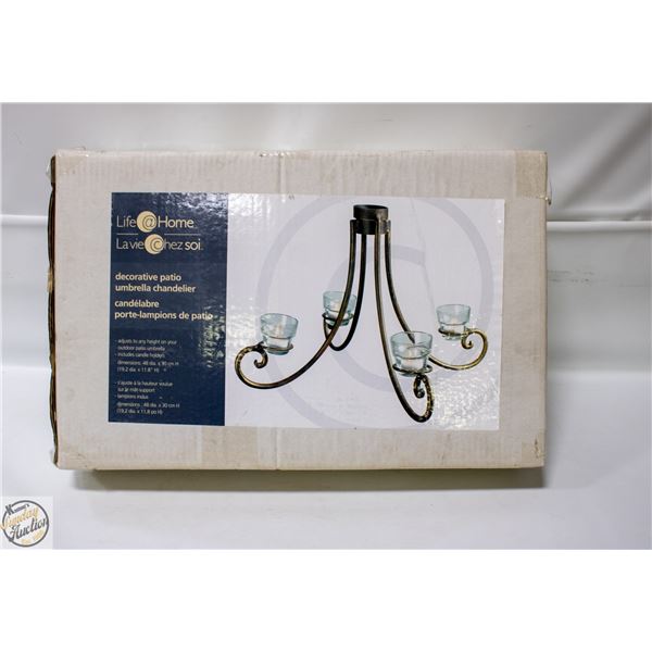 NEW HOMESENSE CANDELABRA FOR OUTDOOR UMBRELLA