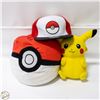 Image 1 : POKEMON LOT - STUFFY POKEBALL, PIKACHU AND