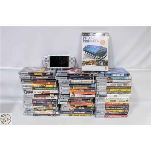 SONY PSP GAME SYSTEM WITH MOVIES TESTED WORKING