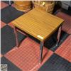 Image 1 : VINTAGE METAL BASE SIDE TABLE- 17" X 18" X 18"
