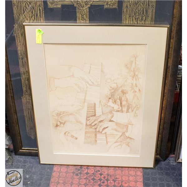 ADRIAN LYNAKK SIGNED PRINT 25”W X 31”H