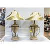 Image 1 : PAIR OF ORNATE STONE LAMPS H-29"
