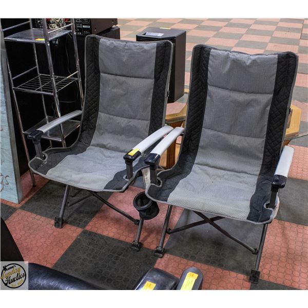 PAIR OF OZARK TRAIL FOLDING OUTDOOR CHAIRS