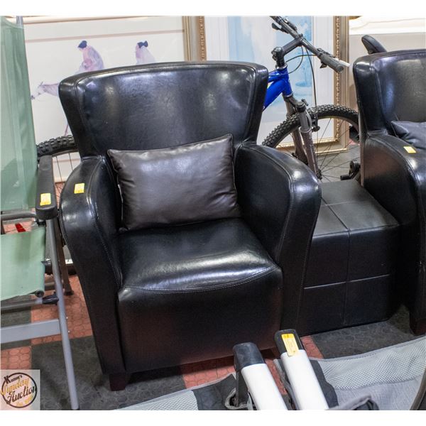 OCCASIONAL CHAIR WITH CUSHION + OTTOMAN