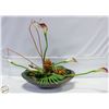 Image 1 : ARTIFICIAL TROPICAL LOW BOWL FLORAL CENTERPIECE