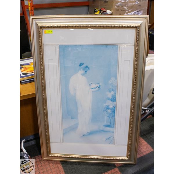FRAMED ART PRINT "DIVINELY FAIR"- 56" X 38"