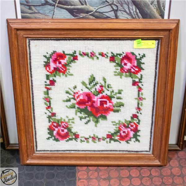 ROSES CROSS STITCH 21.5” X 21.5”W