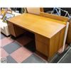 Image 1 : SOLID WOOD OFFICE DESK WITH 4 DRAWERS