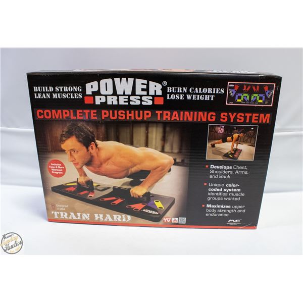 BRAND NEW POWER PRESS COMPLETE WORK-OUT