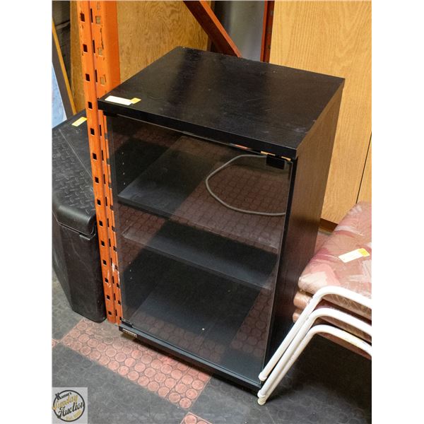 BLACK CONSOLE CABINET GLASS DOOR 34" X 16" X 19.5"