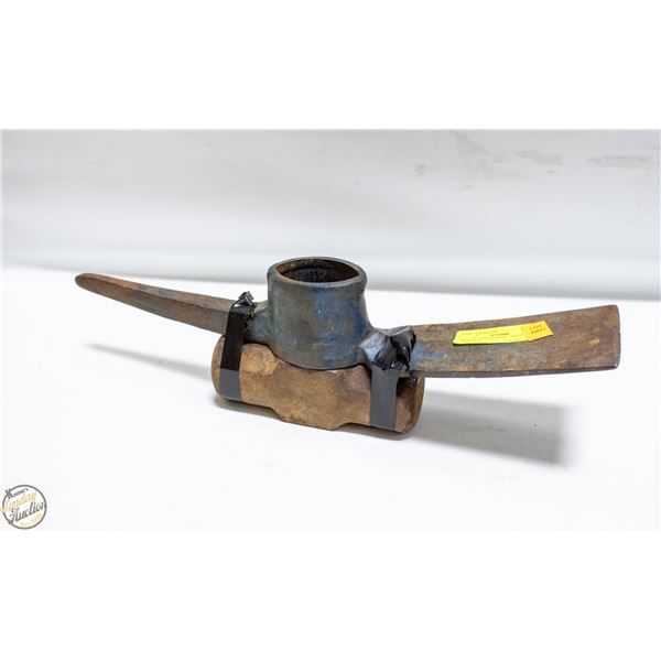 PICK & 10 LB SLEDGE HAMMER - HEADS ONLY NO HANDLES