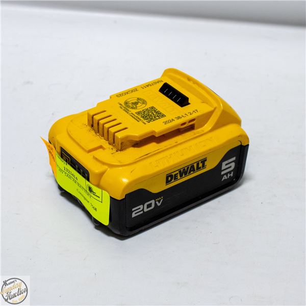 DEWALT 20V 5AH XR BATTERY