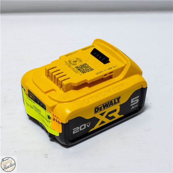 DEWALT 20V 5AH XR BATTERY