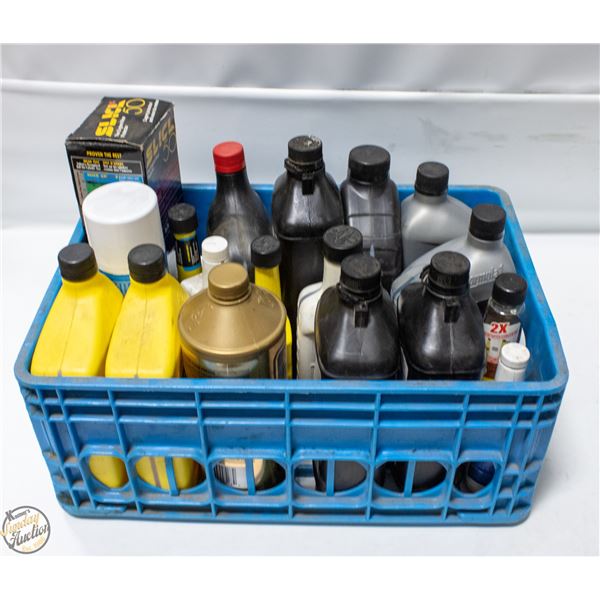 LOT OF ENGINE FLUIDS/ADDITIVES