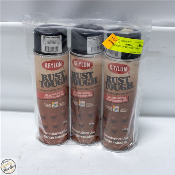 3PK KRYLON RUST SPRAY PAINT