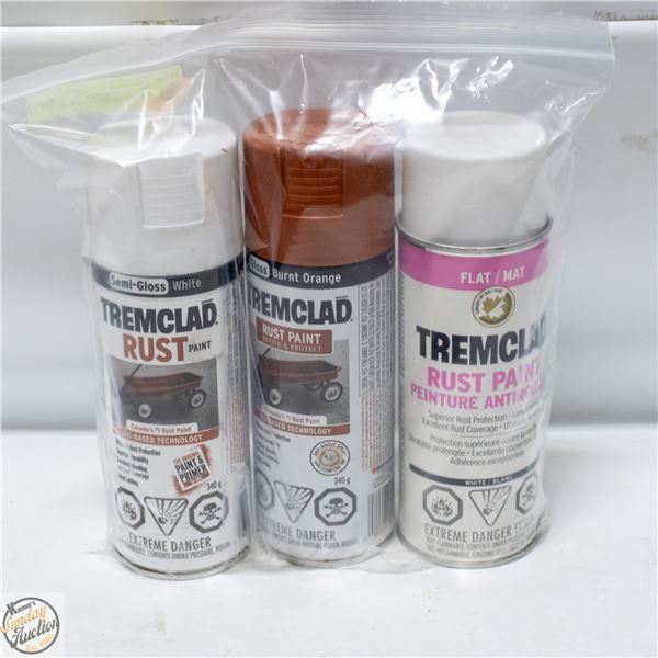 3PK TREMCLAD SPRAY PAINT