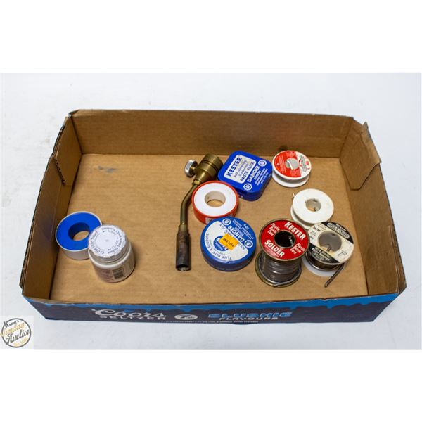 TORCH ATTACHEMENTS PLUS SOLDERING FLUX+SOLDER ETC