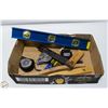Image 1 : LEVELS-TAPE MEASURES-SQUARE EDGE/ CHALK LINE/