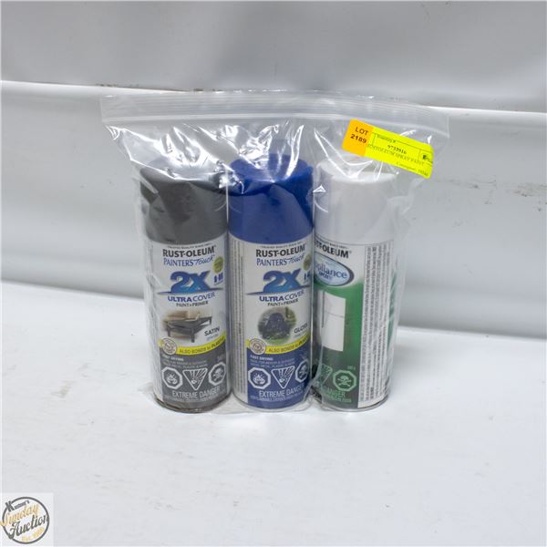 3PK RUSTOLEUM SPRAY PAINT