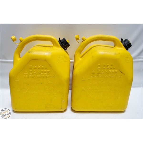 LOT OF DIESEL FUEL CANS
