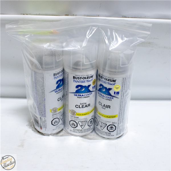3PK RUSTOLEUM SPRAY PAINT