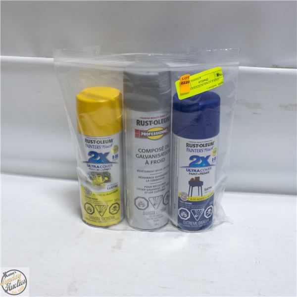 3PK RUSTOLEUM SPRAY PAINT