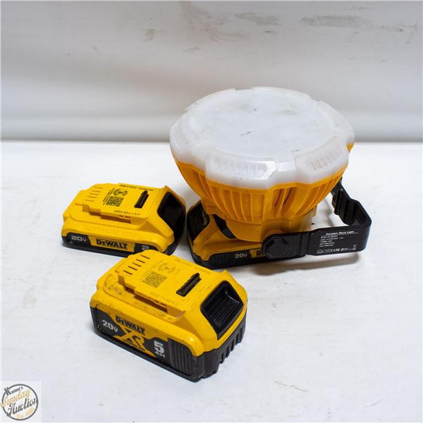 DEWALT 20V MAX BATTERIES (2 X 2AH & 1 X 5AH)