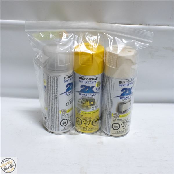 3PK RUSTOLEUM SPRAY PAINT