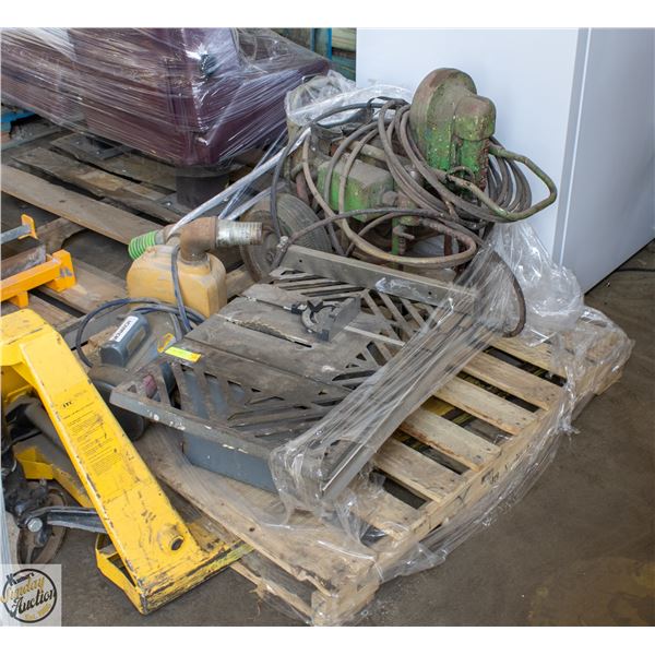 PALLET OF VARIOUS TOOLS/PUMPS