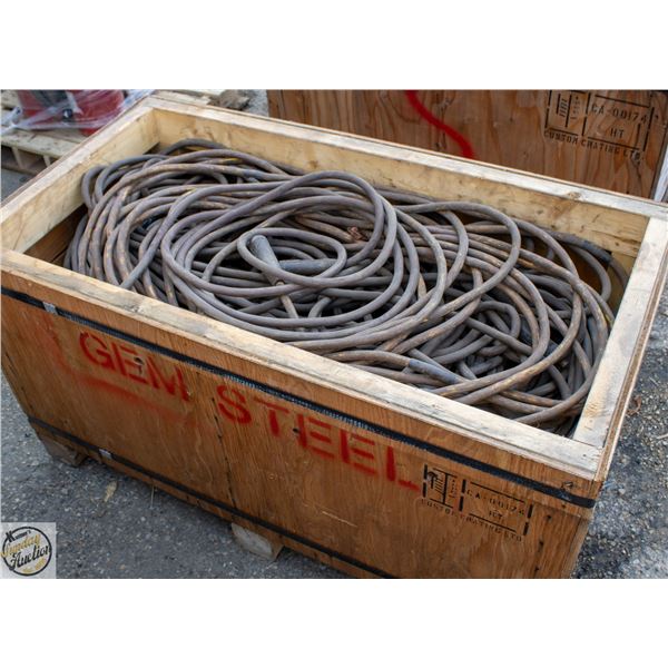 CRATE OF WELDING CABLES VARIOUS CONDITION