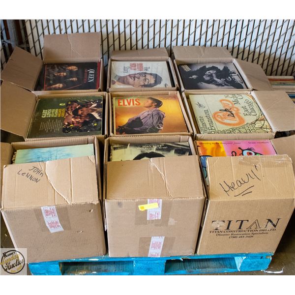 PALLET OF RECORDS: ROCK, POP, COUNTRY & MORE
