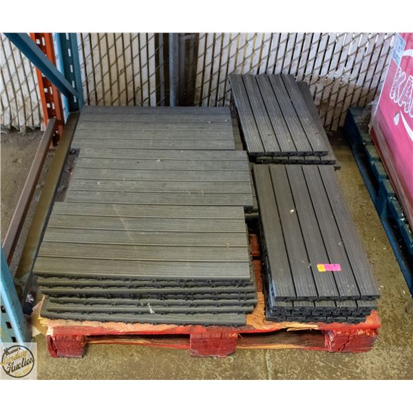 32 TILES 64 SQUARE FEET OF DECKING TILES BLACK
