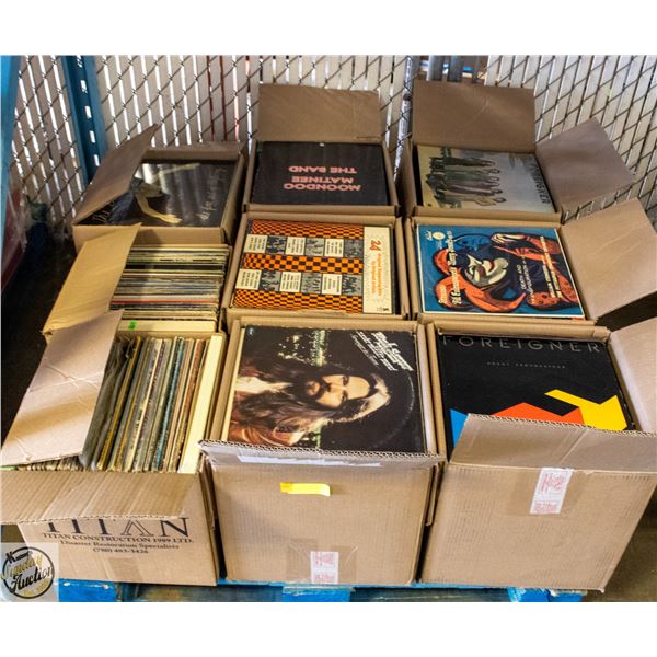 PALLET OF RECORDS: ROCK, POP, COUNTRY & MORE