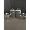 Image 1 : Very Good Condition 1950's-60's Chrome Lincoln Beauty Ware Metal Canister Set