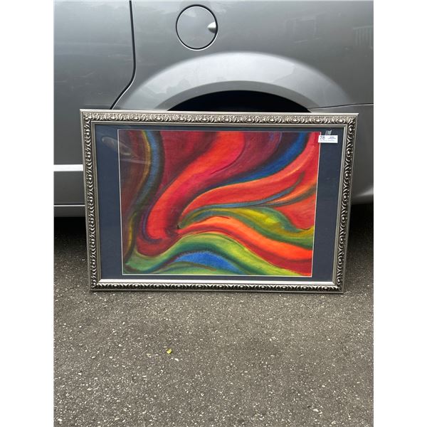 Professionally Framed Colourful Oil Painting 40"X28" NO SHIPPING