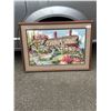 Image 1 : Professionally Framed Well Done Needlepoint 40"x28" NO SHIPPING