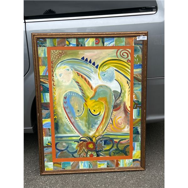 Original Oil Painting Yannick Routes 'The Woman Behind the Woman' 33"x43" NO SHIPPING