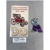 Image 1 : 1952 Woodwards 60th Anniversary Pin plus 1951 Porsche Commerative Coin in Holder