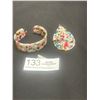 Image 1 : Very Nice Colourful Vintage Celluloid Bracelet and Pendant