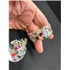 Image 2 : Very Nice Colourful Vintage Celluloid Bracelet and Pendant